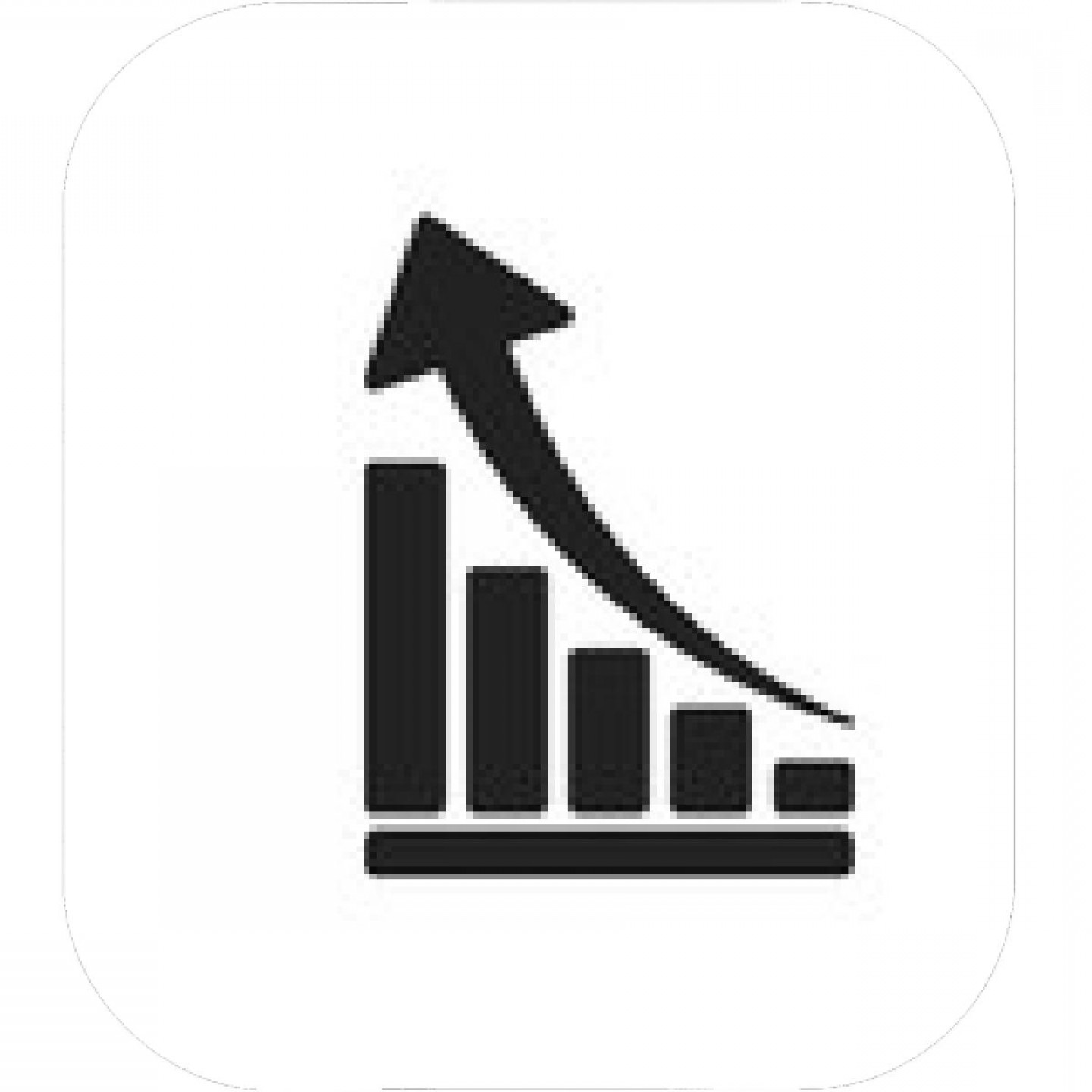 1440x1440 Growth Chart Icon Grow Diagram Flat Vector Illustration Business