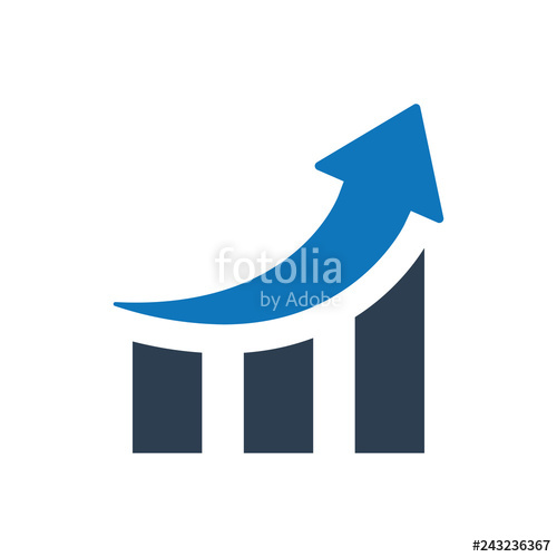 500x500 Growth Chart Icon Stock Image And Royalty Free Vector