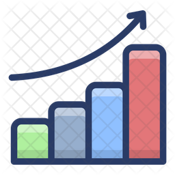 256x256 Growth Chart Icon Of Colored Outline Style