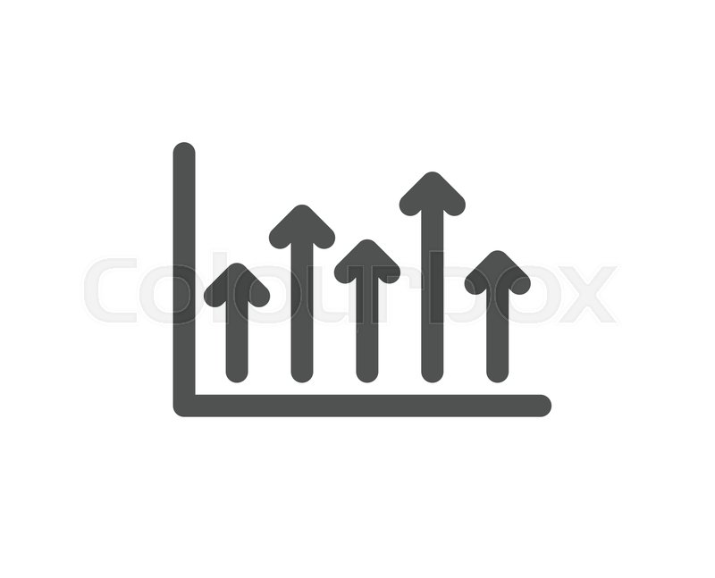 800x647 Growth Chart Icon Financial Graph Stock Vector Colourbox