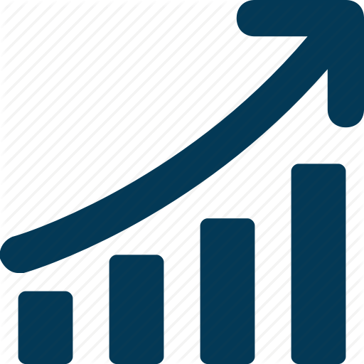 512x512 Bar Chart, Growth Chart, Infographics, Line Graph, Progress Chart Icon