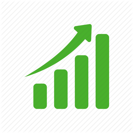 512x512 Chart, Graph, Green, Revenue Growth Icon