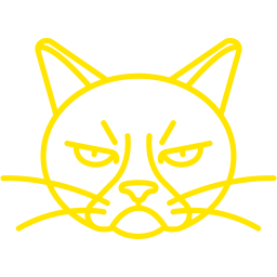 256x256 Free Yellow Grumpy Cat Icon