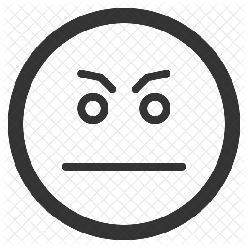 512x512 Grumpy Emoji Icon Of Line Style