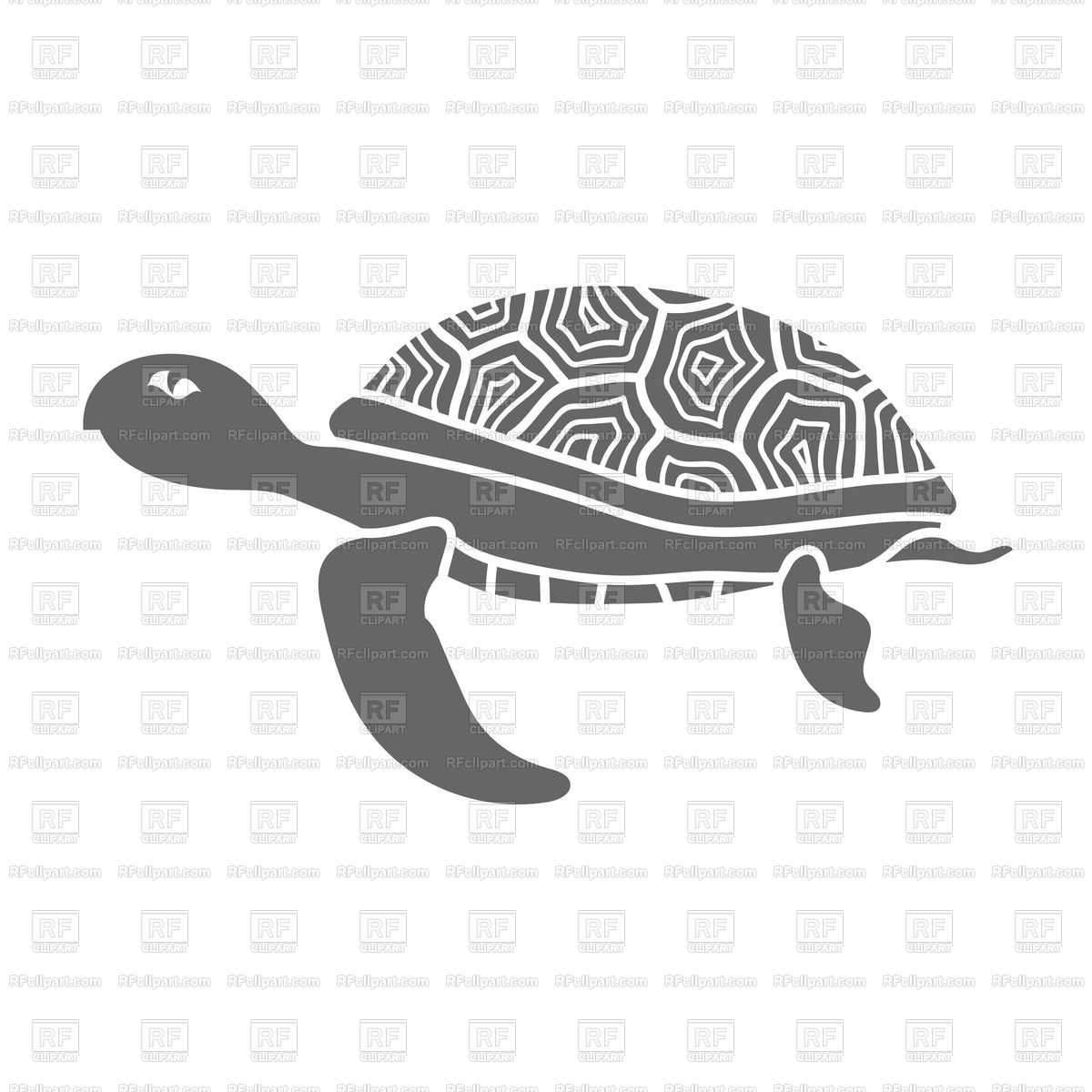 1200x1200 Ocean Turtle Grunge Icon Isolated On White Background Vector Image