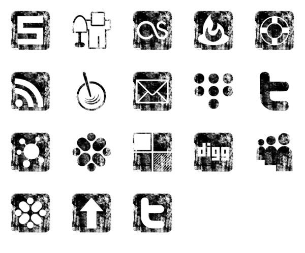600x499 Grunge Social Media Free Icon Packs Ui Download