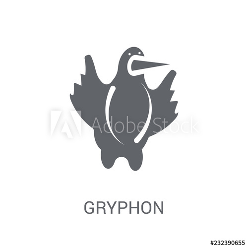500x500 Gryphon Icon Trendy Gryphon Logo Concept On White Background