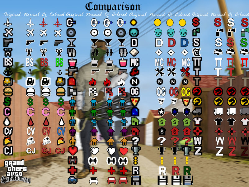 800x600 Gta San Andreas Gta V Style Radar Icons