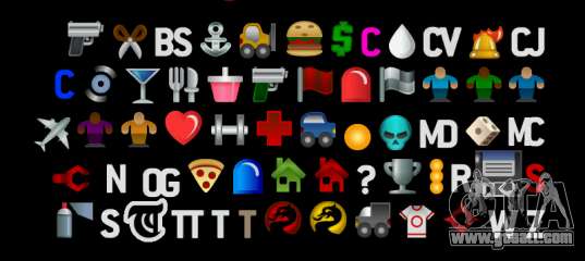 537x240 Icons Radar Of The Mobile Version Of The Game For Gta San Andreas