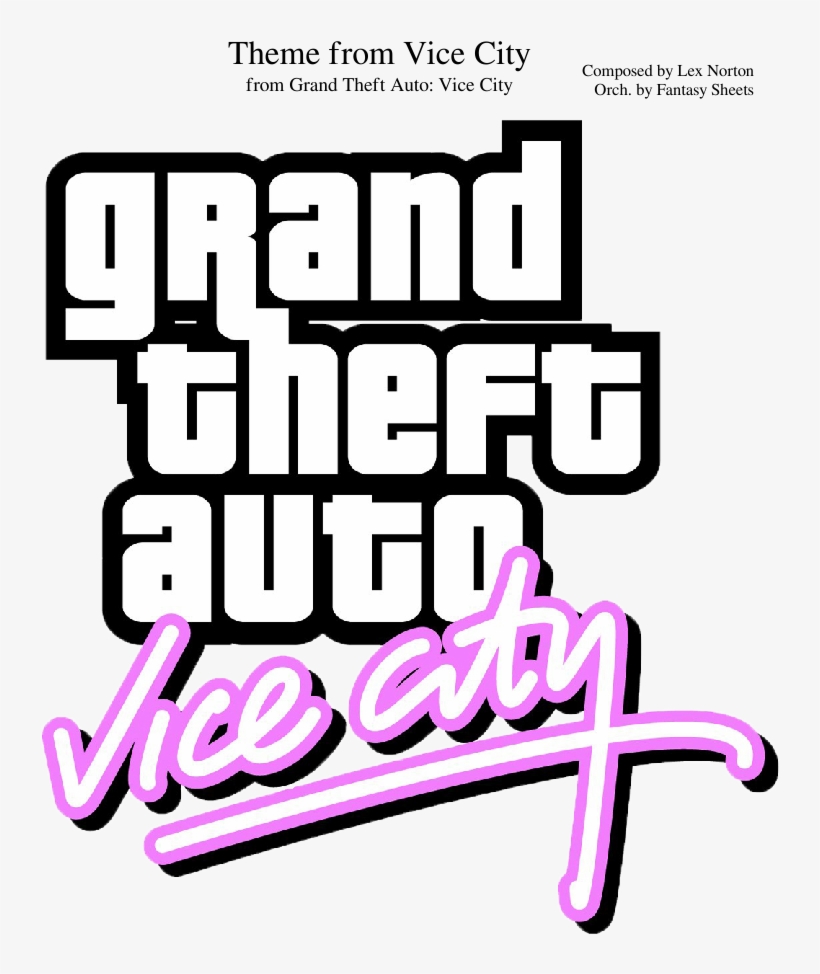 820x974 Theme From Vice City Sheet Music Composed