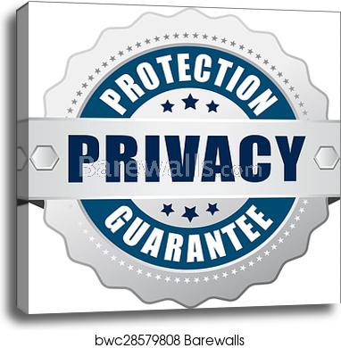 382x390 Privacy Protection Guarantee Icon, Canvas Print Barewalls