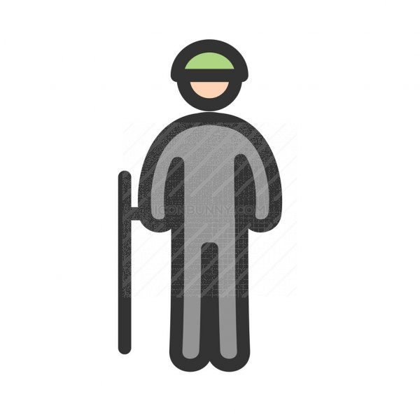 Security Guard Line Filled Icon 600x600 Security Guard Line Filled Icon
