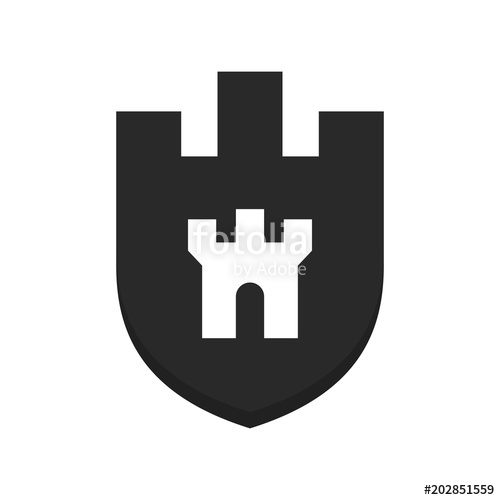 500x500 Shield Logo Security Icon Guardian Symbol Vector Stock