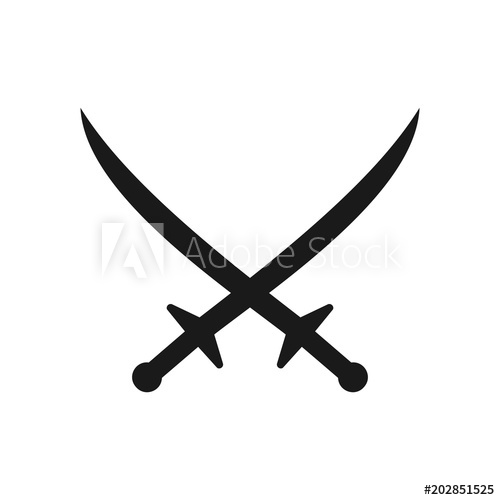 500x500 Sword Logo Security Icon Guardian Symbol Vector