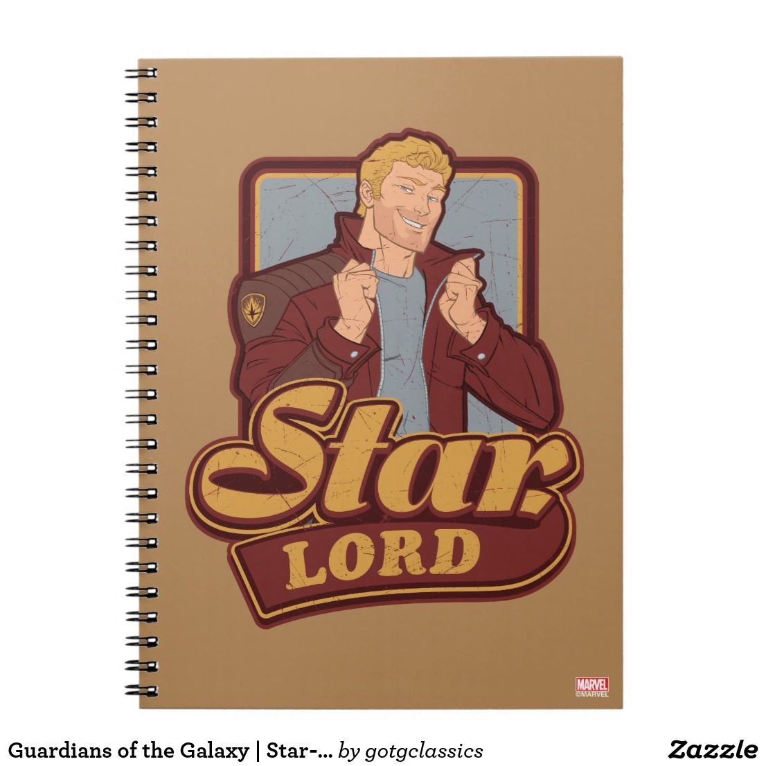 1106x1106 Guardians Of The Galaxy Star Lord Cartoon Icon Notebook Zazzle