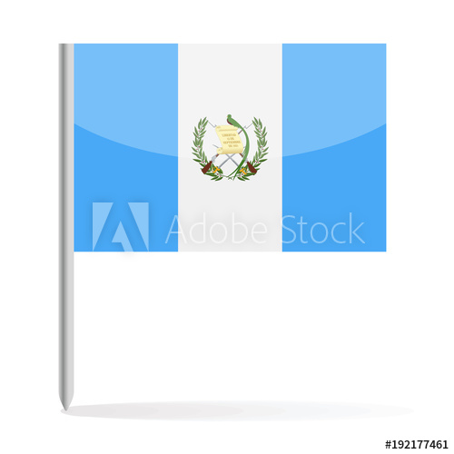 500x500 Guatemala Flag Pin Vector Icon