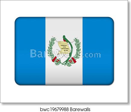 435x370 Guatemala Flag Icon, Art Print Barewalls Posters Prints
