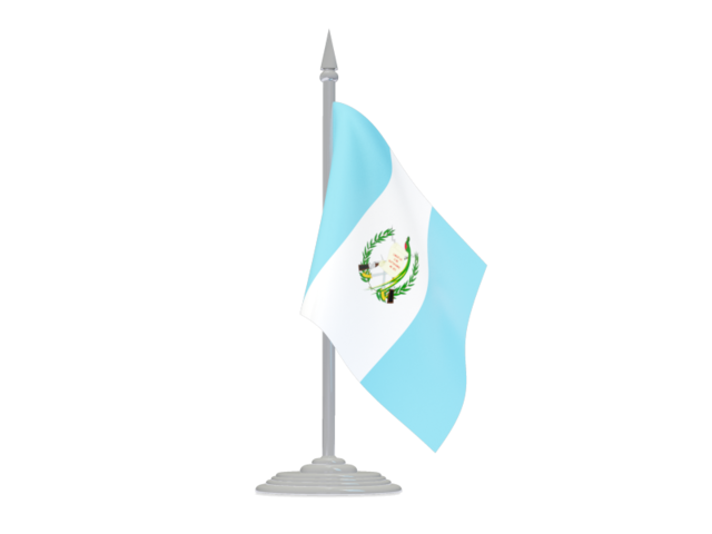 640x480 Flag With Flagpole Illustration Of Flag Of Guatemala