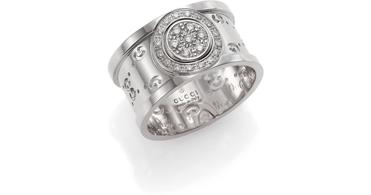 1200x630 Gucci Icon Twirl Diamond White Gold Medium Band Ring
