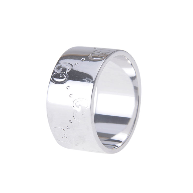 800x800 Buy Gucci Icon White Gold Band Ring Size