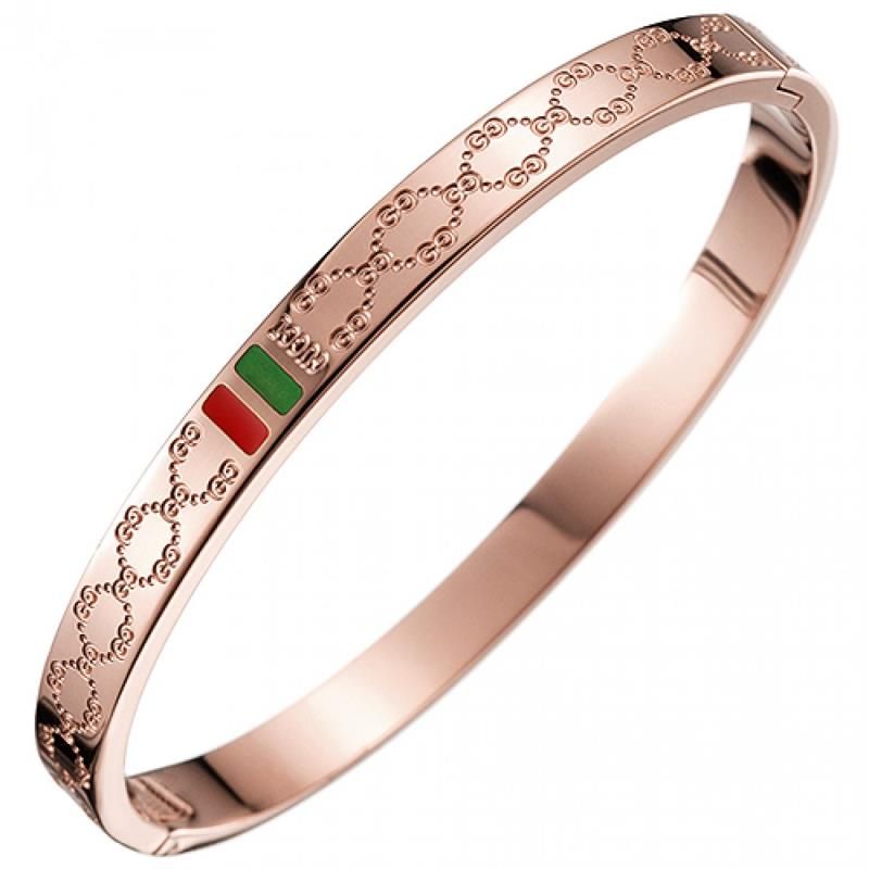 800x800 Delicate Gucci Icon Rose Gold Red And Green Web Gg Logo Pattern