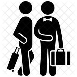 256x256 Hotel Guest Icon Of Glyph Style