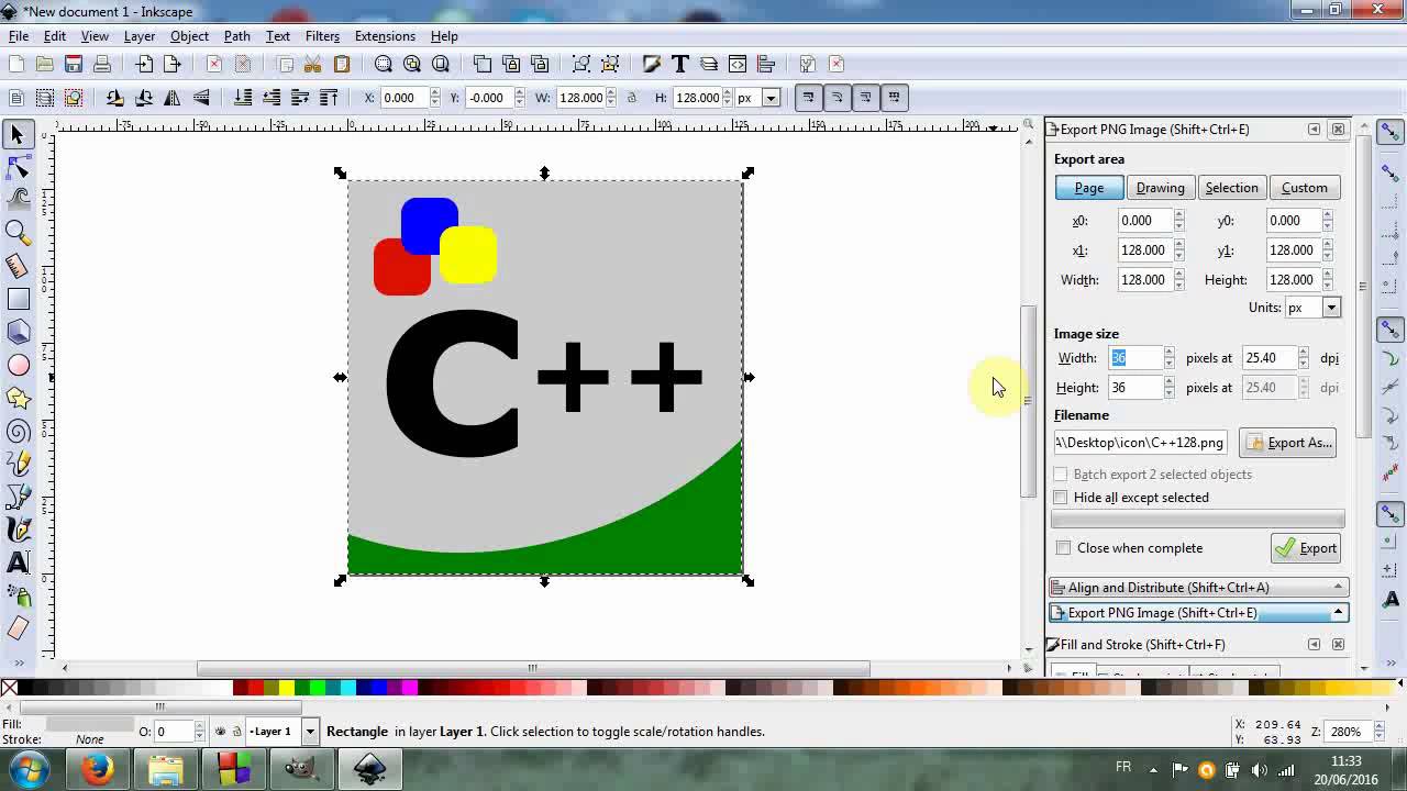 1280x720 C Gui Create Icon With Inkscape And Gimp, Then Change