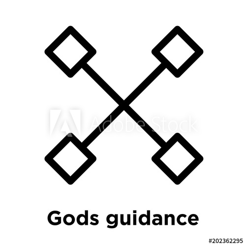 500x500 Gods Guidance Icon Isolated On White Background