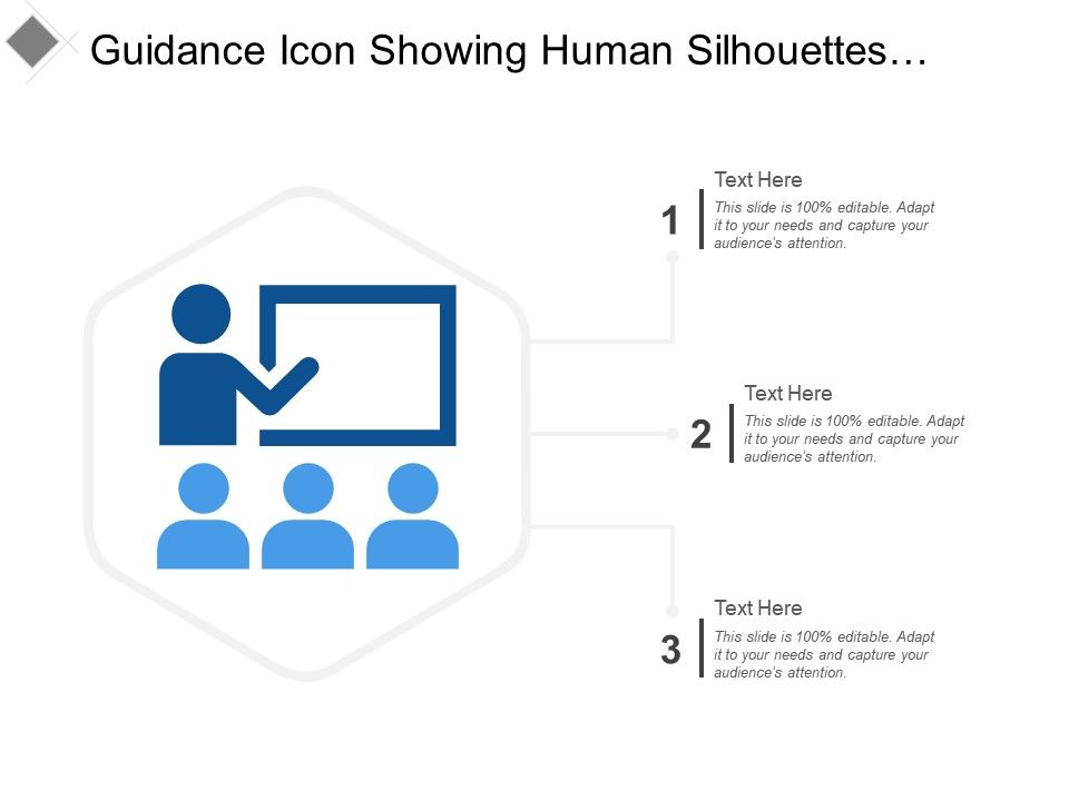 960x720 Guidance Icon Showing Human Silhouettes With Blackboard
