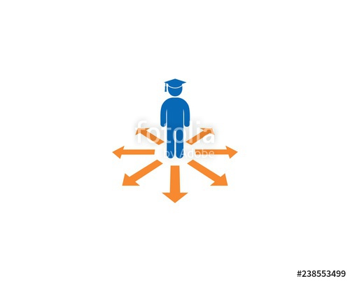 500x401 Guidance Symbol Student With Cap Icon Simple Design Education