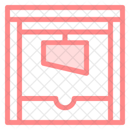 256x256 Guillotine Icon Of Colored Outline Style