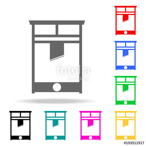 500x500 Guillotine Icon Elements In Multi Colored Icons For Mobile