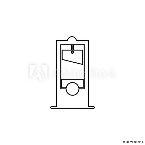500x500 Guillotine Icon Elements Of Human Deaths Icon Premium Quality