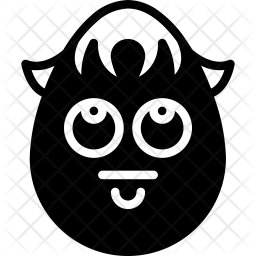 256x256 Guilty Emoji Icon Of Glyph Style