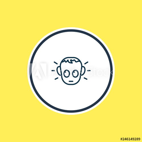 500x500 Vector Illustration Of Guilty Icon Line Beautiful Emoticon