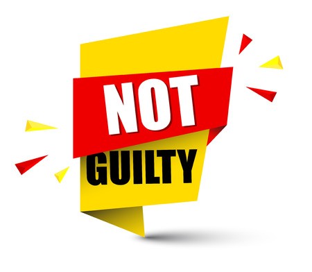 450x392 Banner Not Guilty Icon Illustration On White Background Royalty