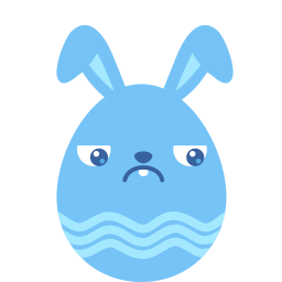 256x256 Blue Guilty Icon Easter Egg Bunny Iconset