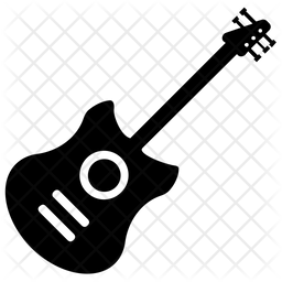 256x256 Guitar Icon Of Glyph Style