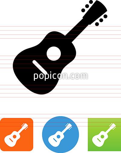 400x506 Vector Acoustic Guitar Icon