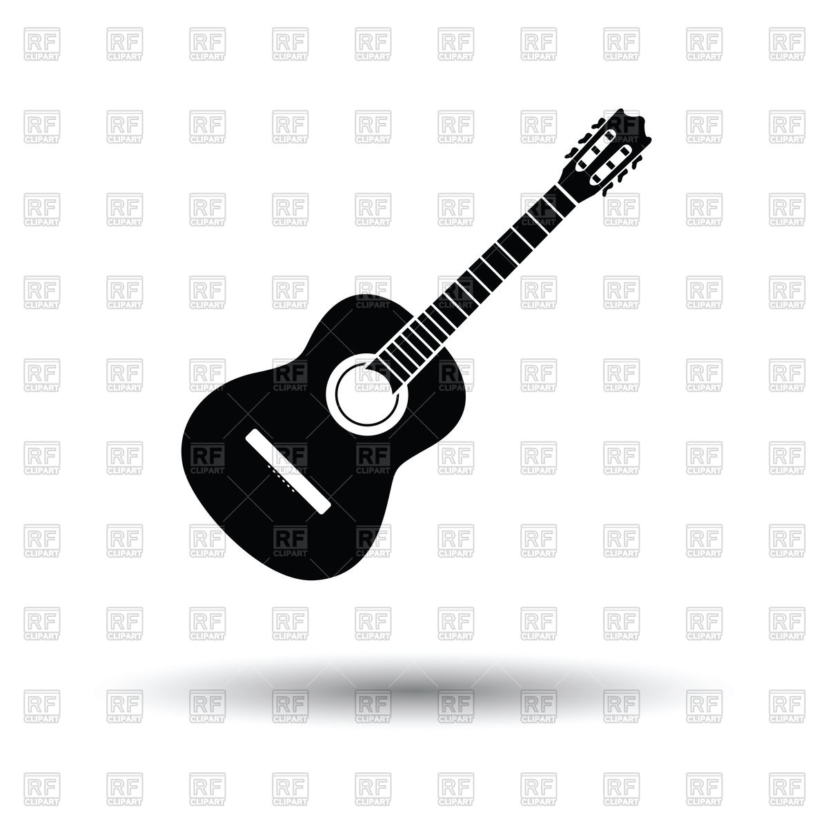 1200x1200 Acoustic Guitar Icon Vector Image Of Signs, Symbols, Maps Angelp