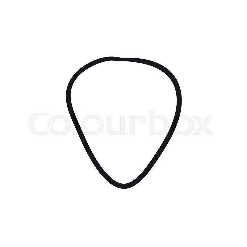 800x800 Guitar Pick Vector Sketch Icon Stock Vector Colourbox