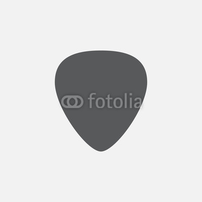 400x400 Guitar Pick Icon Vector, Solid Logo Illustration, Pictogram
