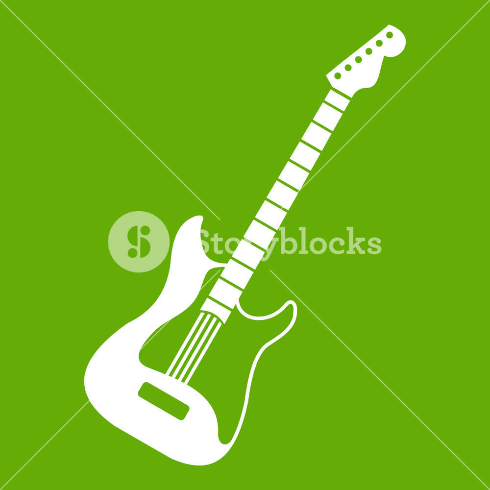 Acoustic Guitar Icon White Isolated On Green Background Vector 1000x1000 Acoustic Guitar Icon White Isolated On Green Background Vector