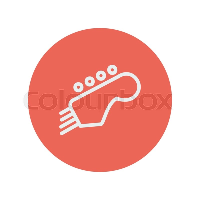 800x800 Guitar Tuner Thin Line Icon For Web Stock Vector Colourbox