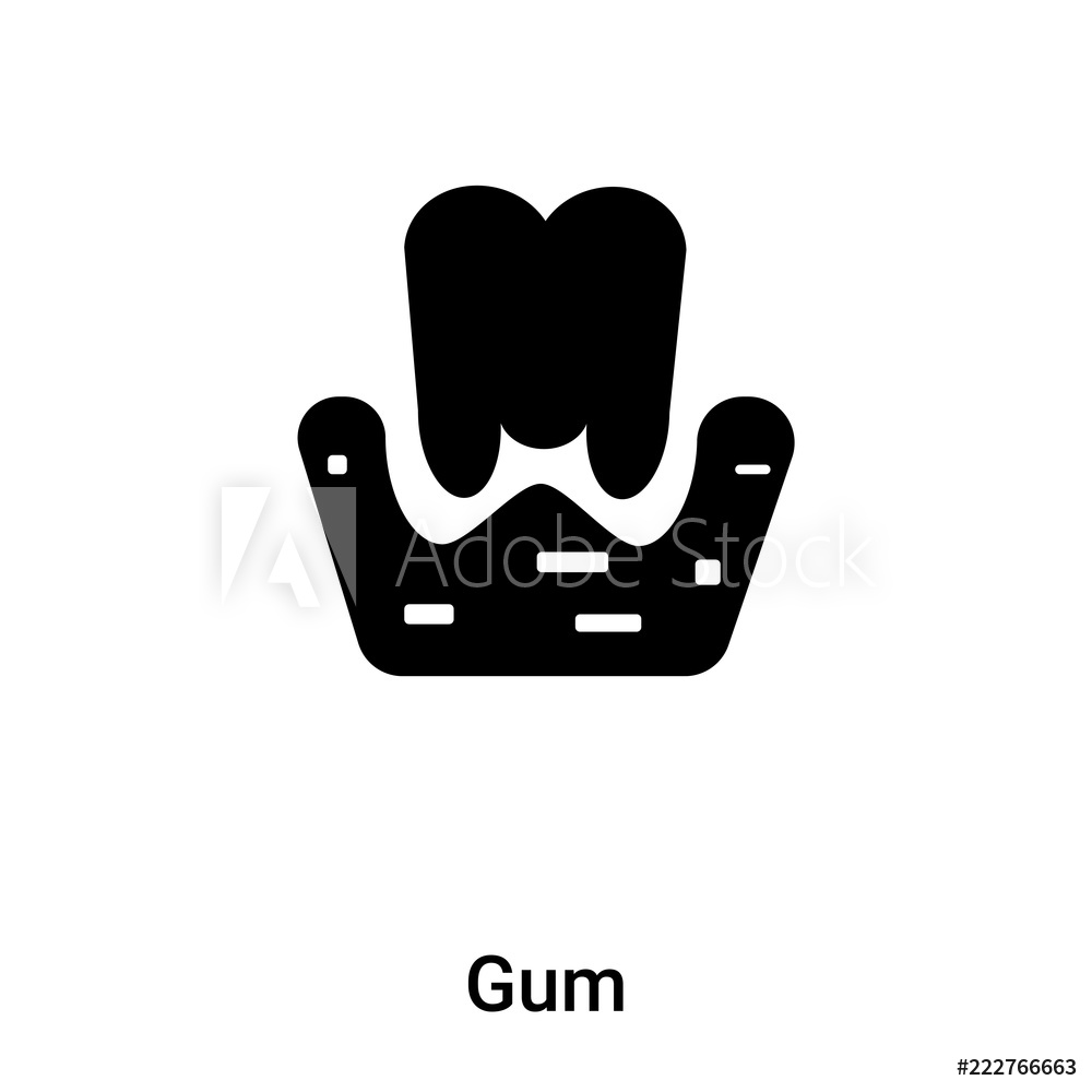 1000x1000 Photo Art Print Gum Icon Vector Isolated On White Background
