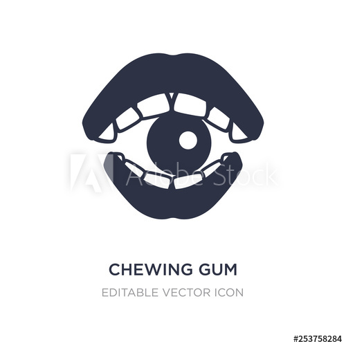 500x500 Chewing Gum Icon On White Background Simple Element Illustration