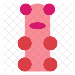 256x256 Gummy Bear Icon Of Flat Style