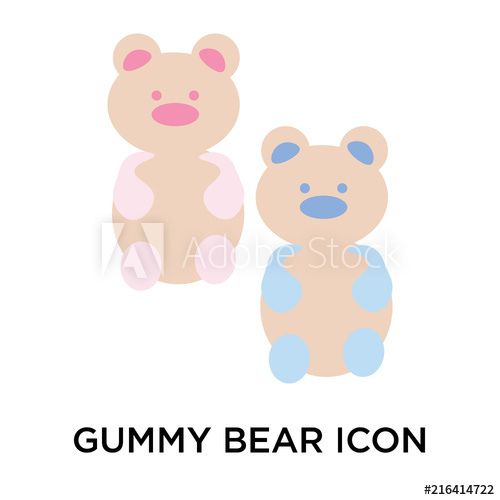500x500 Gummy Bear Icon Isolated On White Background Modern And Editable