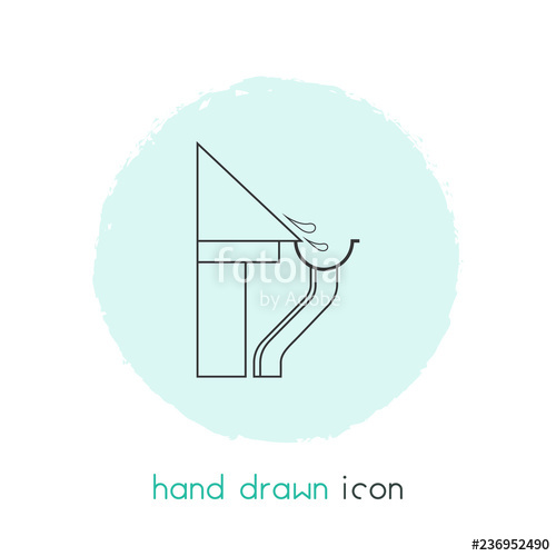 500x500 Gutter Icon Line Element Vector Illustration Of Gutter Icon Line