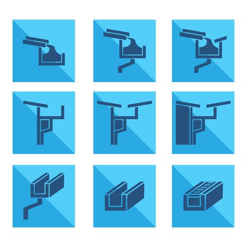 490x490 Roof Gutter Icon Stock Images